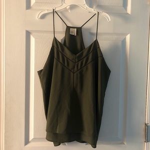 Olive green tank top